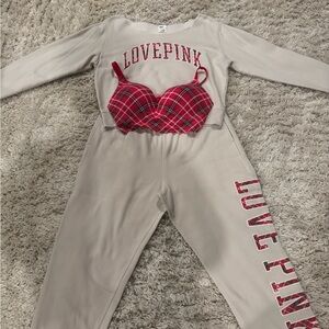 MASSIVE VS PINK CLOSET CLEAN OUT!  Fabulous 3-piece VS set- Red and Cream